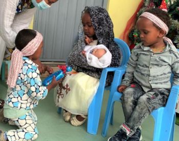 Our Tentative Little Actors'  Nativity Pageant