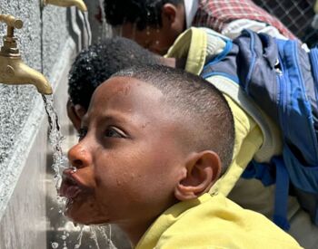 Completed Water Well at Biruh Tesfa School