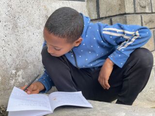 boy studying