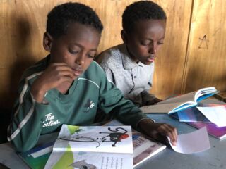 Boys reading